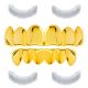 14k Gold Plated Plain Top and Bottom Grillz Teeth Cap LS001 G EB2