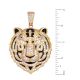 Cuban Chain Necklace with Gold Tone Tiger Pendant 