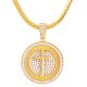 Medallion Cross Pendant with 20 inch Miami Cuban Chain Necklace