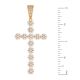 Hip Hop Men's Cross Pendant with 20 inch Tennis Chain Necklace