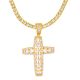 Hip Hop Bling Cross Pendant with 20 inch Tennis Chain