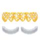 Men's Gold Plated TOP Iced Out CZ Mouth Caps Teeth Grillz SET S615 G