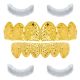 Nugget Grillz Hip Hop Gold Plated Top and Bottom Cap Teeth LS 616 G Molding 1 extra Bar