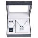 Men's Rapper Iced CZ Bling Silver Plated 100 Watch Pendant Chain SET