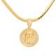 Men's Gold / Silver / Two Tone Plated Iced Jesus Medallion Pendant 24 inch Cuban Chain