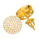 Men's Fashion Brass in Gold / Silver Plated 3D Round Screw Back Stud Earrings