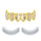 Hand Cutting Fang Vampire Grillz 14k Gold Plated Bottom Teeth C4 020 G S EB1