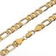 Solid Heavy Men's 14K Gold Plated 8 mm 24 inch Cut Figaro Link Chain Necklace