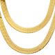 Men's Bling Gold Toned Heavy 14 mm 24 / 30 inch Double Herringbone Chain Necklace