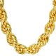 Hip Hop Men's Rapper Gold Plated Hollow Chunky Rope Chain Necklace 14 mm 30 inch