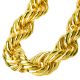 Hip Hop Gold Tone Hollow Chunky Rope Dookie Chain Necklace 16 mm 36 inch