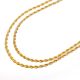 Men's Women's Gold Plated 4 mm Double Solid Rope Chain Necklace 22 inch / 26 inch 2PC