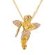 Men's Baby Angel Pendant with 20 inch Cuban Chain Necklace