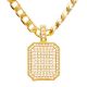 Men's Fashion Ice Cube CZ Pendant 20 inch / 22 inch Cuban Chain Necklace