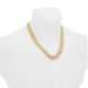 Hip Hop Diamond Simulated Cuban Link Choker Chain Gold / Silver Plated 20 inch Necklace