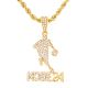 KOBE #24 Basketball Gold Silver Plated Pendant 24 inch Rope Chain Necklace