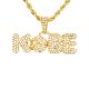 KOBE Basketball Gold Silver Tone Pendant 24 inch Rope Chain Necklace