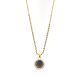 Men's Hip Hop Black Ruby CZ Pendant 24 in Rope Chain Necklace
