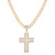 XXL Hip Hop Men's Iced Cross Pendant 30 inch Heavy Cuban Chain Necklace