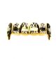 Men's Vampire Fangs 14k Gold Plated 2 Tone Mouth Caps Top Teeth Grillz
