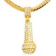 Men's Iced CZ Microphone Pendant 20 inch / 24 inch Miami Cuban Chain Necklace