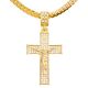 Men's CZ Jesus Cross Pendant 20 inch / 24 inch Miami Cuban Chain Necklace
