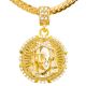 Men's CZ Jesus Medallion Pendant 20 inch / 24 inch Miami Cuban Chain Necklace