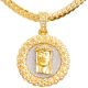 Men's Iced Out Jesus Medallion Pendant 20 inch / 24 inch Miami Cuban Chain Necklace