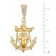 Gold Silver Plated Anchor Jesus Cross Hip Hop Pendant