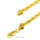 Men's Women's 14K Gold Plated 4mm Rope Chain Necklace 24 inch for Micro Mini Pendant