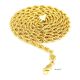Men's Brilliant 4 mm Rope Chain Necklace High End Quality 14K Gold Plated