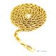 Men's 14K Yellow Gold Plated 5 mm Rope Chain Necklace 30 inch for Micro Mini Pendant