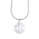 Stainless Steel Diamond Silver Tone Cross Pendant Women's 16 Inch Chain Necklace