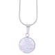 Stainless Steel Angel Silver Medallion Pendant Women's 16 Inch Chain Necklace