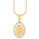 Stainless Steel Praying Virgin Mary Women's Gold Tone Pendant 16 Inch Chain Necklace