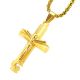 Men's Stainless Steel Cross Jesus Pendant 24 inch Chain Necklace