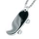 Fashion Stainless Steel Silver Plated Skateboard Pendant Chain Necklace
