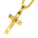 Stainless Steel Cross 3D Pendant Chain Necklace