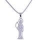 Silver Plated Stainless Steel Saint Jude Pendant 24 inch Box Chain