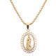 Stainless Steel Virgin Mary Pendant Chain Necklace