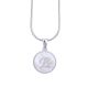 Women's Stainless Steel Silver Tone B Initial Letter Medallion 16 Inch Chain Necklace