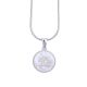 Women's Stainless Steel Silver Tone D Initial Letter Medallion 16 Inch Chain Necklace