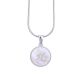 Women's Stainless Steel Silver Tone H Initial Letter Medallion 16 Inch Chain Necklace