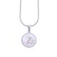 Women's Stainless Steel Silver Tone I Initial Letter Medallion 16 Inch Chain Necklace
