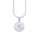 Women's Stainless Steel Silver Tone K Initial Letter Medallion 16 Inch Chain Necklace