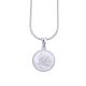 Women's Stainless Steel Silver Tone M Initial Letter Medallion 16 Inch Chain Necklace