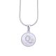 Women's Stainless Steel Silver Tone Q Initial Letter Medallion 16 Inch Chain Necklace