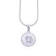 Women's Stainless Steel Silver Tone U Initial Letter Medallion 16 Inch Chain Necklace