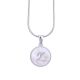 Women's Stainless Steel Silver Tone Y Initial Letter Medallion 16 Inch Chain Necklace