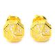 Men's Bling Bling Iced Out Gold Plated Octagon Screw Back Stud Earrings